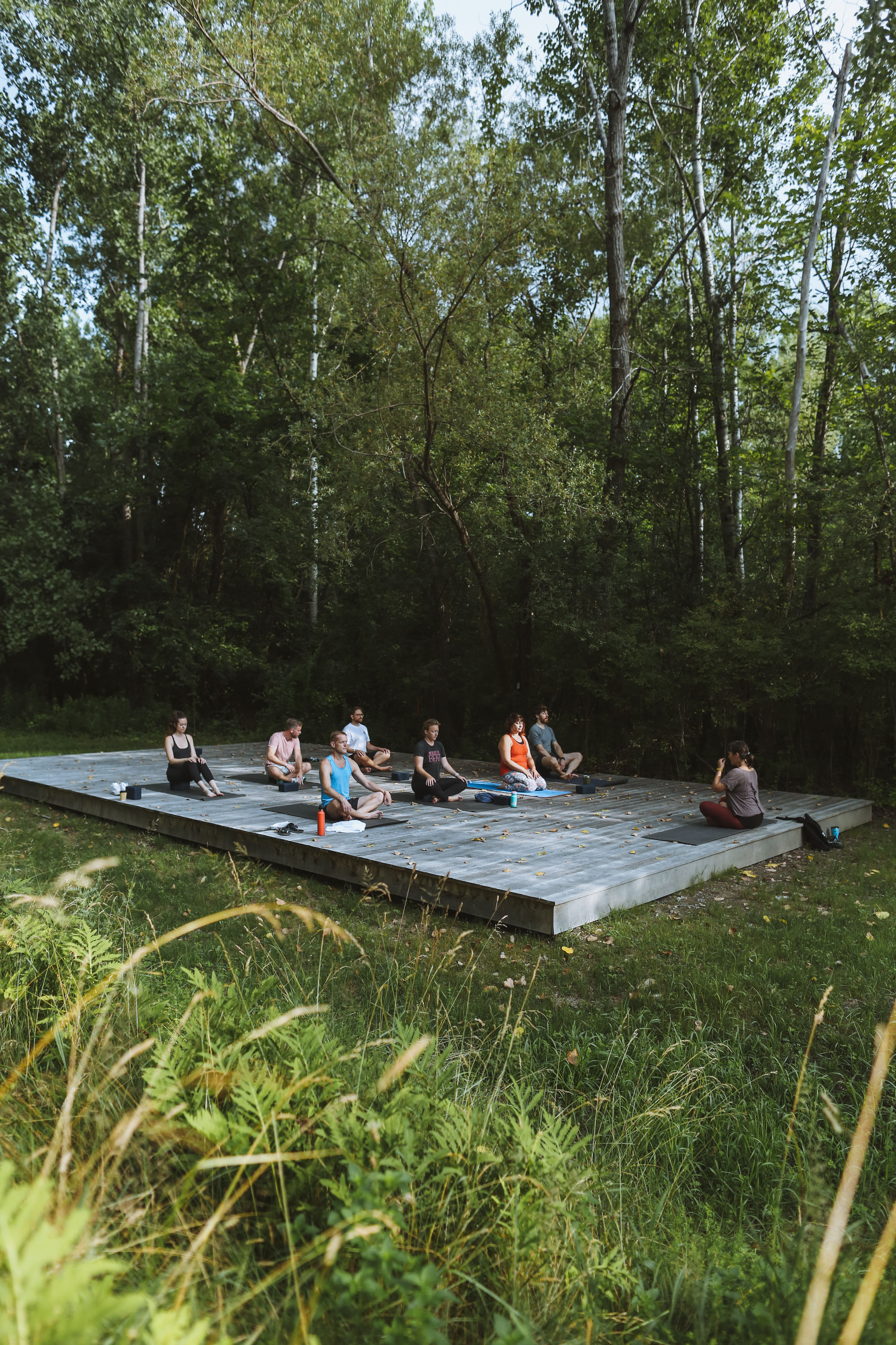 outdoor yoga platform