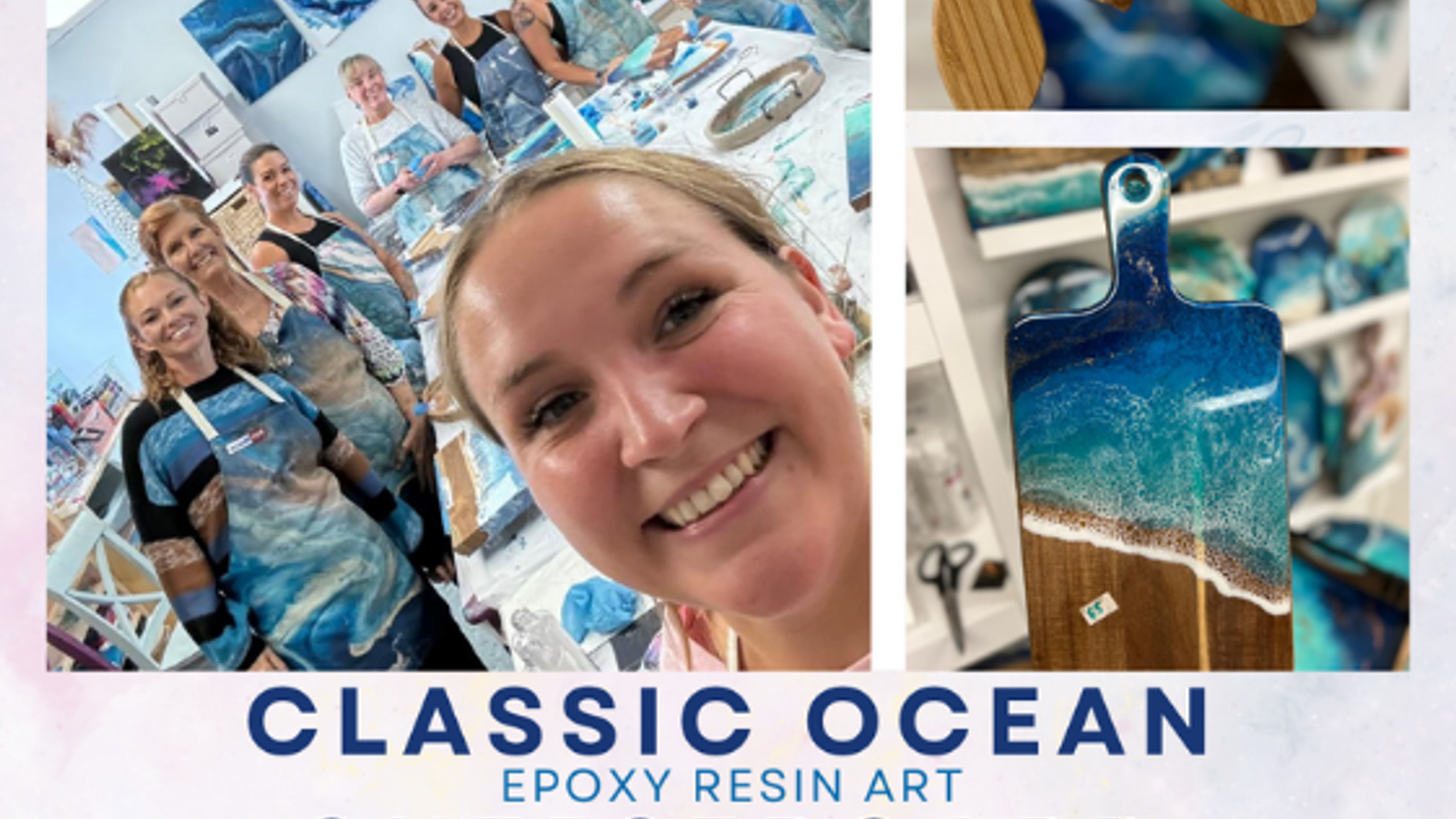 Epoxy Resin Ocean Cheeseboard Workshop - deslizar 8