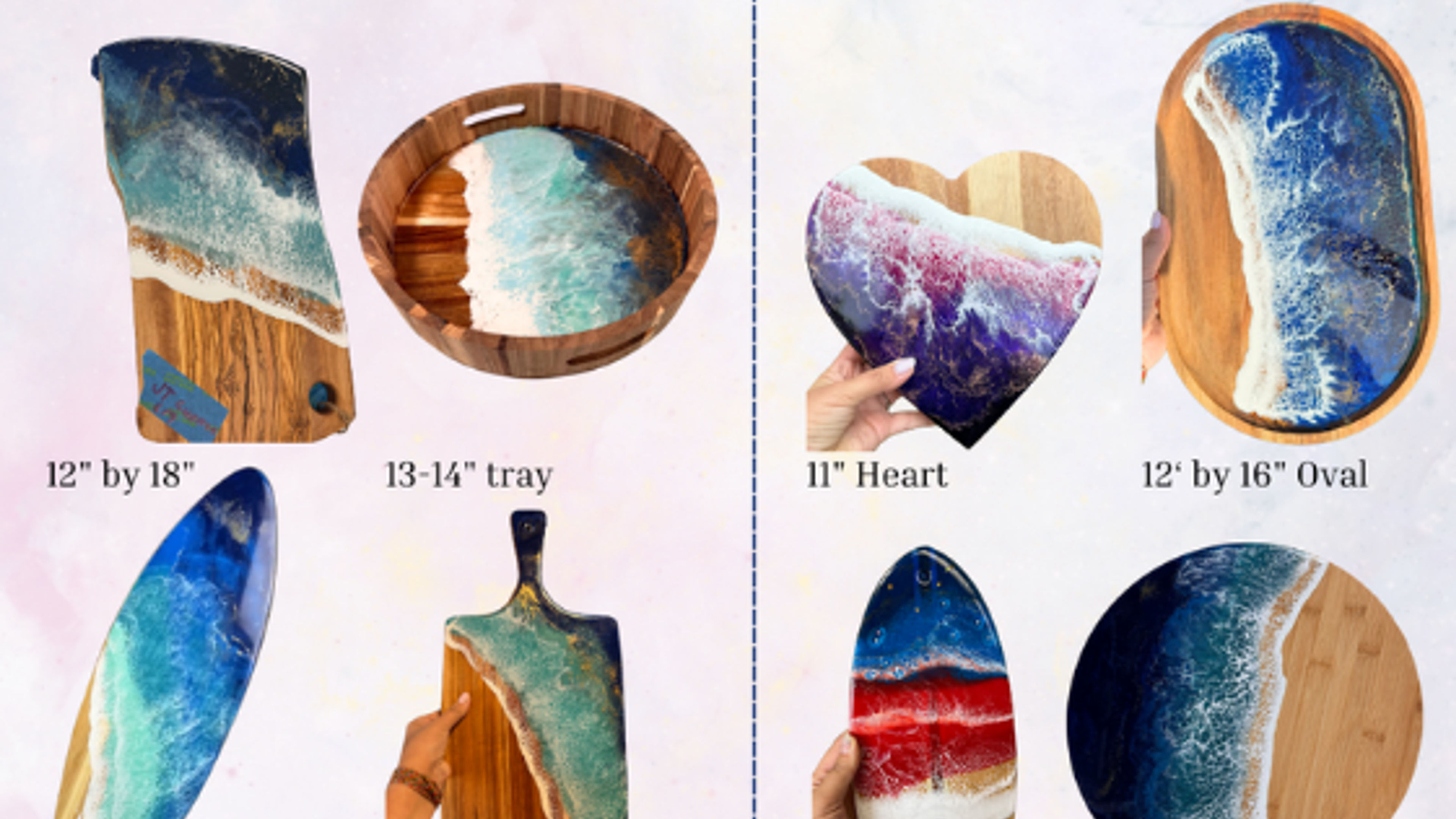 Epoxy Resin Ocean Cheeseboard Workshop - deslizar 17