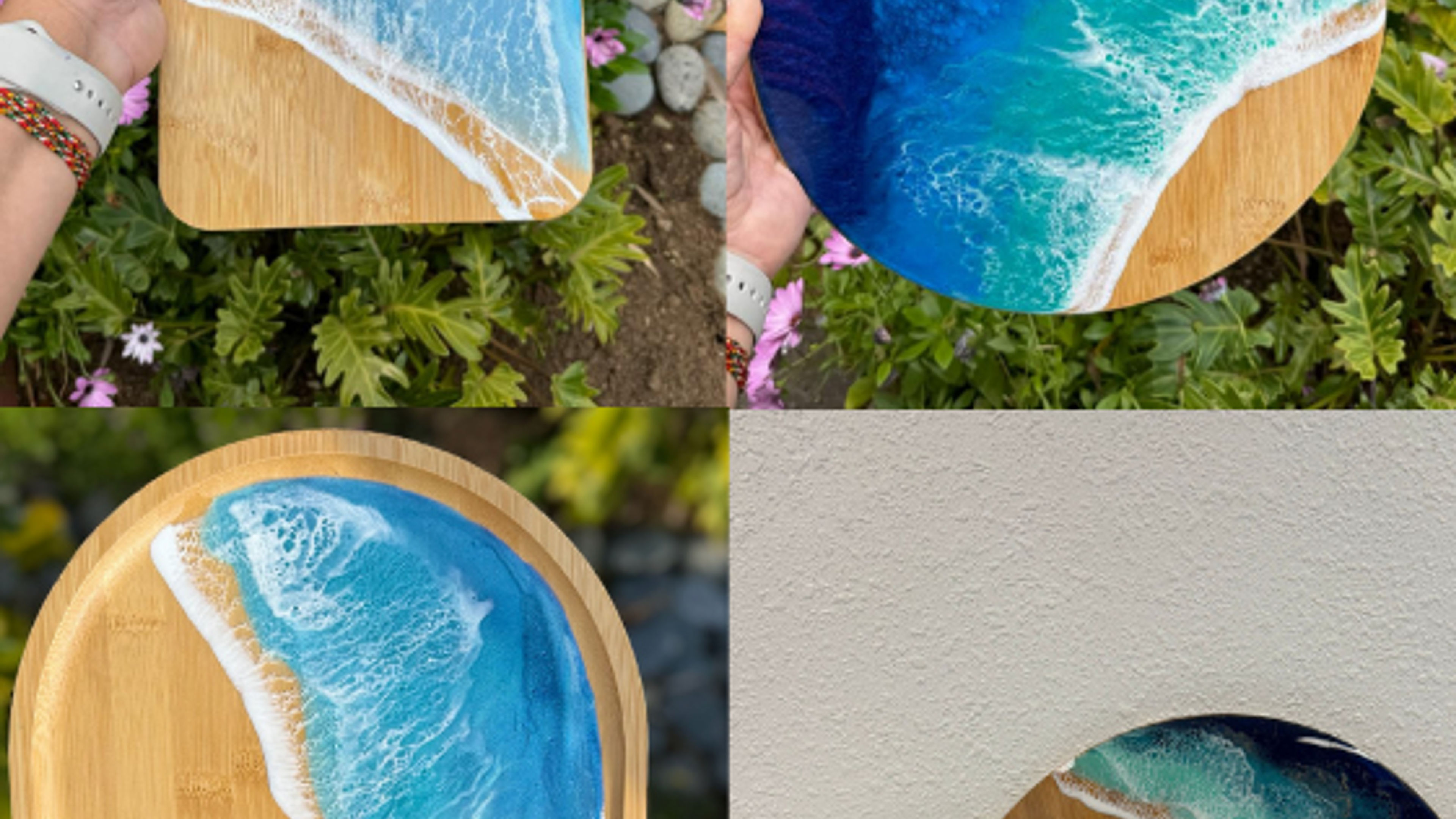 Introductory Resin Art: Ocean Cheeseboard Workshop - slide 10