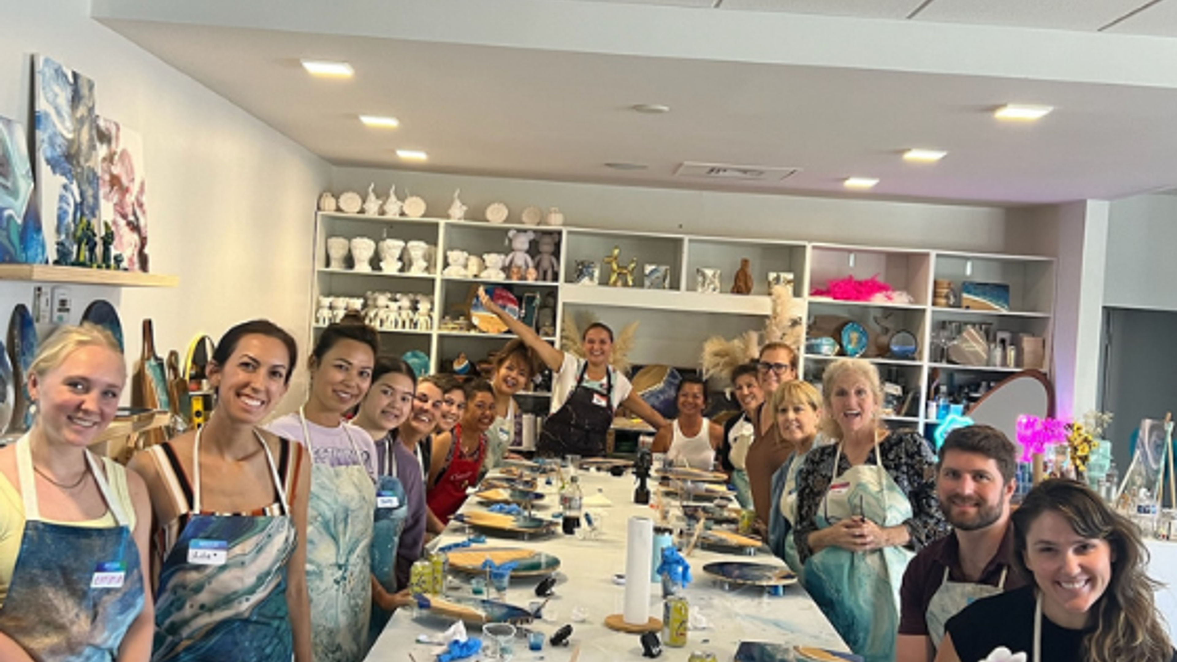 Introductory Resin Art: Ocean Cheeseboard Workshop | Oceanside - slide 13