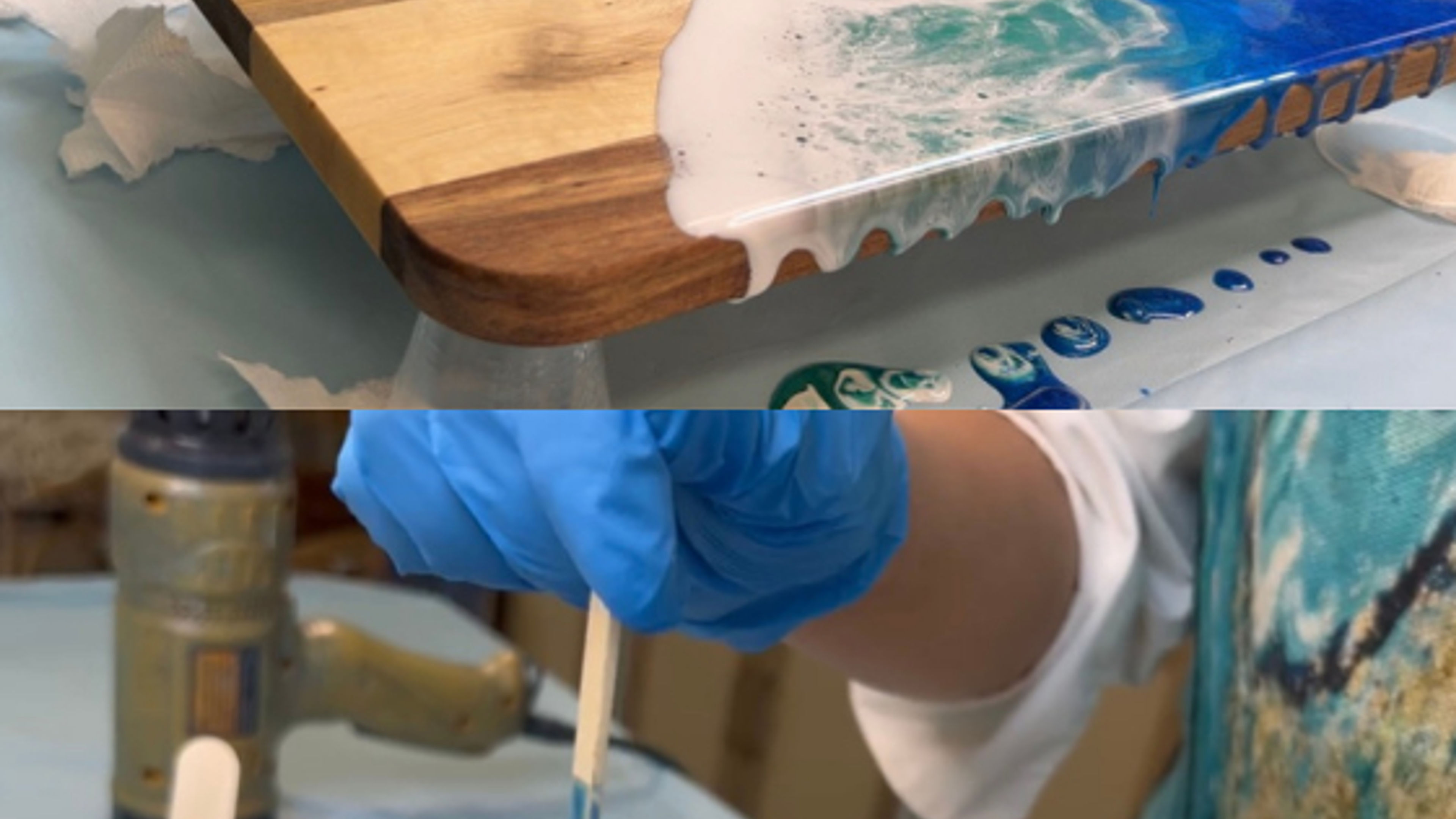 Epoxy Resin Ocean Cheeseboard Workshop - deslizar 1