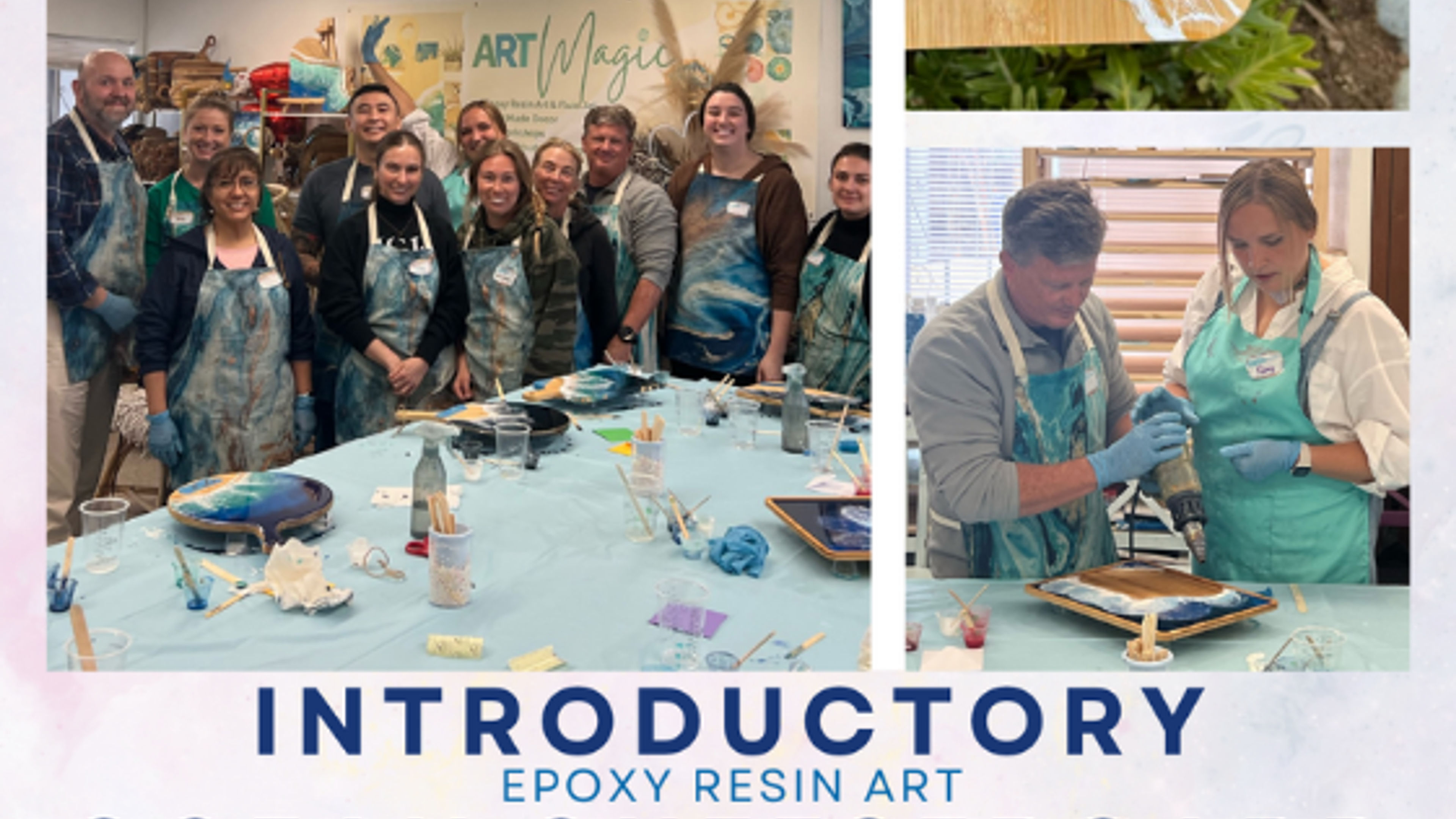 Introductory Resin Art: Ocean Cheeseboard Workshop - slide 4