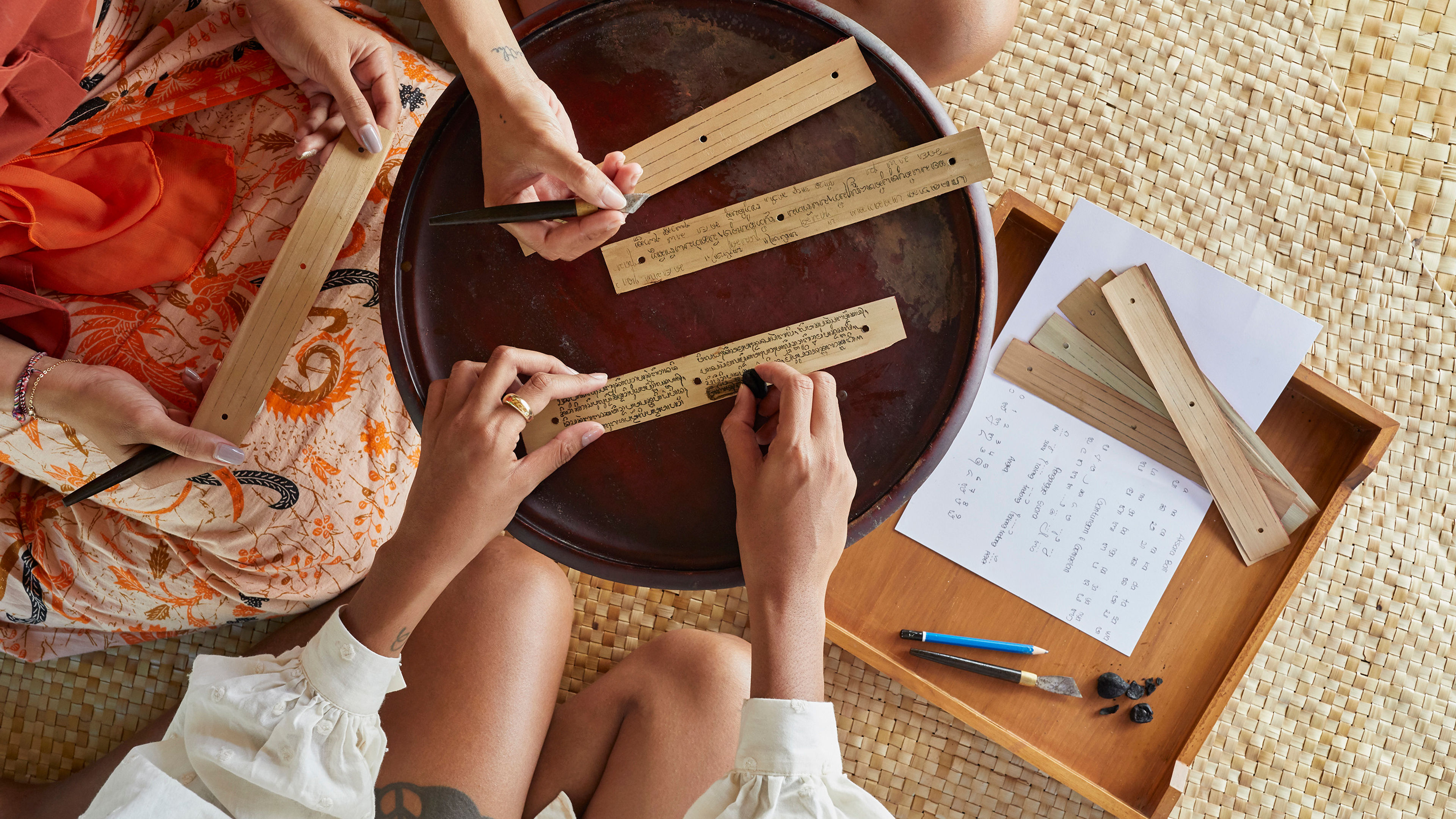 Melontar (Ancient Balinese Script Making) - slide 1