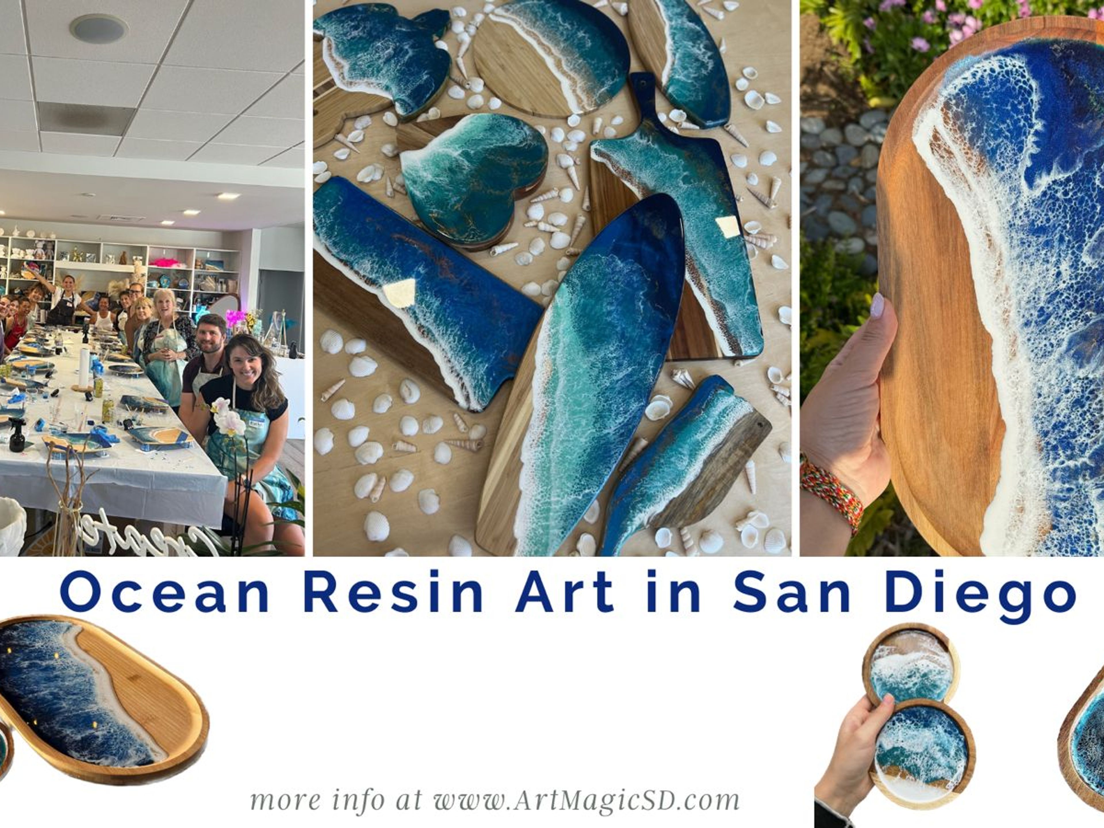 Epoxy Resin Ocean Cheeseboard Workshop | Oceanside