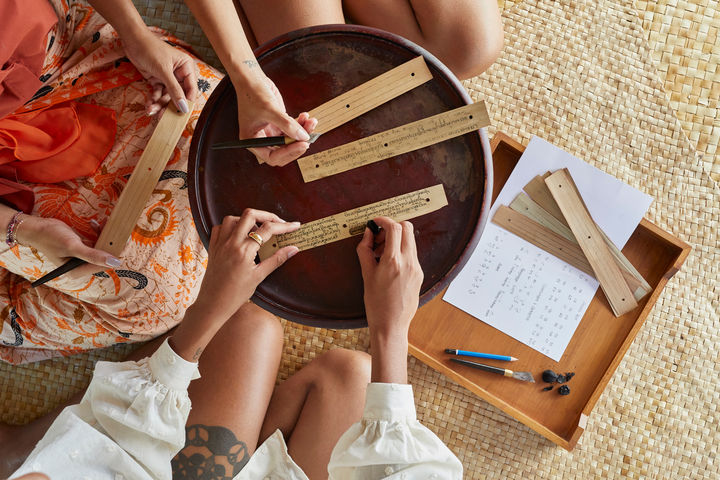 Melontar (Ancient Balinese Script Making)
